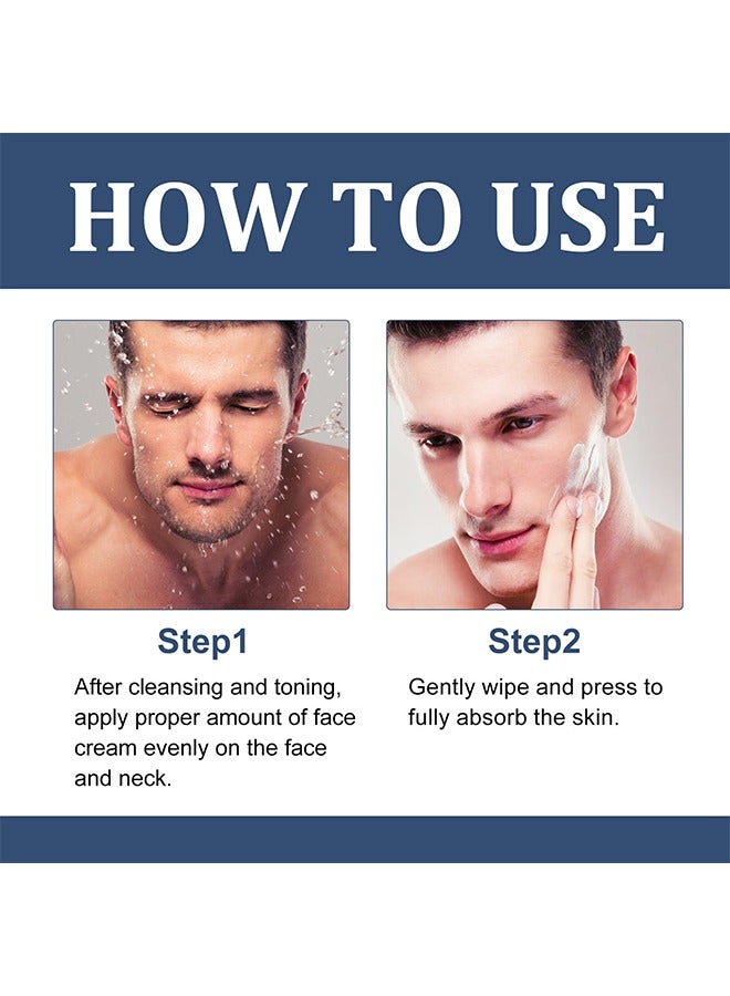 Face Cream - 6 In 1 Mens Face Moisturizer For Under Eye Bags, Moisturizing Face Cream For Men, Nourishing Skin And Wrinkles Face Cream For Dark Spots, Fine Lines, Crows Feet Eye 50ML