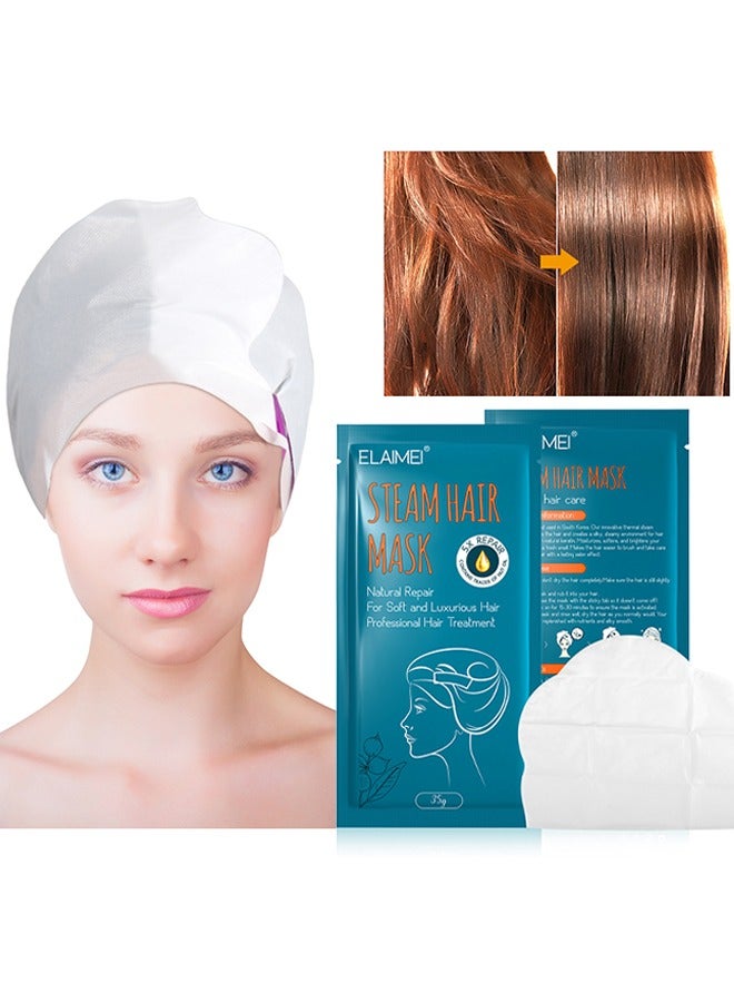 2 Pcs Steam Hair Mask - Natural Repair Steam Hair Mask, Hair Mask For Intensive Repair Of Damaged And Rough Hair Steam Mask For All Hair Types Perfect For At Home Spa Experience