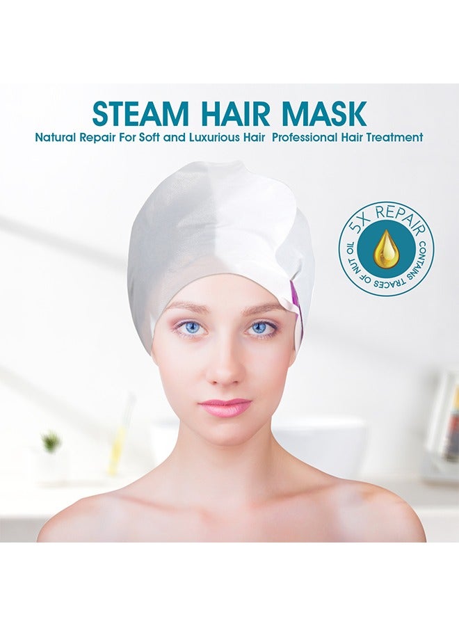 2 Pcs Steam Hair Mask - Natural Repair Steam Hair Mask, Hair Mask For Intensive Repair Of Damaged And Rough Hair Steam Mask For All Hair Types Perfect For At Home Spa Experience