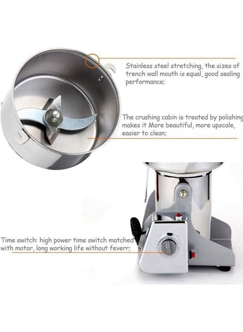 Silver Crest 500 grams Heavy Grinder for Cereal, Grain, Spice Powder Grinder Machine 100% Copper Motor, Imported