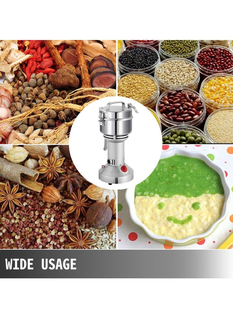 Electric Grain Mill Grinder for Herb Pulveriser Food Grade Stainless Steel Grinding Machine for Grain, SC-150G