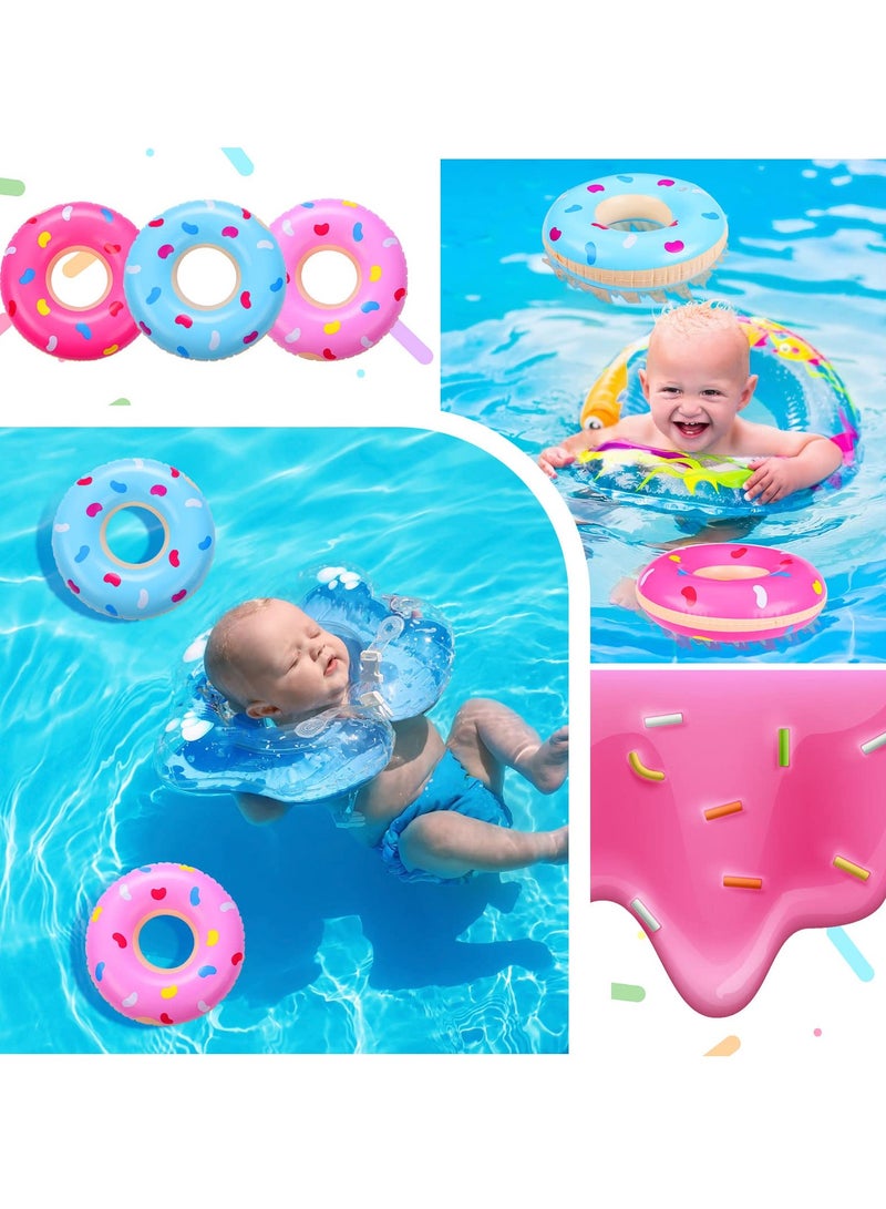 Kids Swim Rings for 4-6 Years Old, Donuts Pool Inflatable Floats, Doughnut Swimming Rings, Durable PVC Swimming Tube Water Fun Inflatable Pool Float, Party Toys Diameter 11.8inch 6PCS