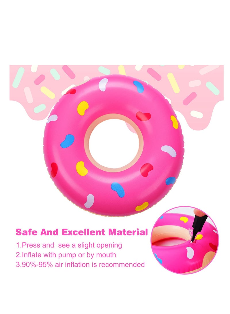 Kids Swim Rings for 4-6 Years Old, Donuts Pool Inflatable Floats, Doughnut Swimming Rings, Durable PVC Swimming Tube Water Fun Inflatable Pool Float, Party Toys Diameter 11.8inch 6PCS
