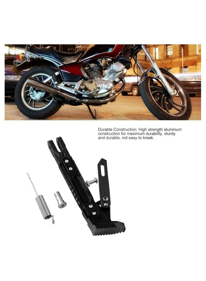 Universal Motorcycle and Scooter Kickstand Aluminum Alloy Adjustable Tripod Stand Foot Side Support Stand for 911 Electric Scooter Bike and Motor Scooter Modifications