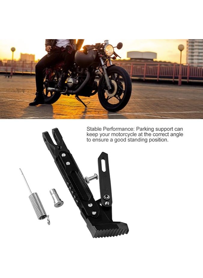 Universal Motorcycle and Scooter Kickstand Aluminum Alloy Adjustable Tripod Stand Foot Side Support Stand for 911 Electric Scooter Bike and Motor Scooter Modifications