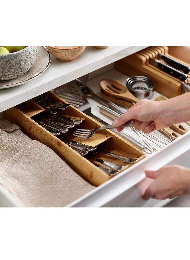 Drawerstore Bamboo Compact Cutlery Organizer