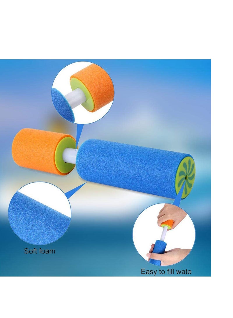 Water Blaster Soaker Gun for Kids, 6 Pack Foam Water Squirt Guns Shooter Noodles Pump, Summer Pool Toys for Boys, Girls & Adults Swimming Party Games Outdoor Beach Yard Play Game Toy