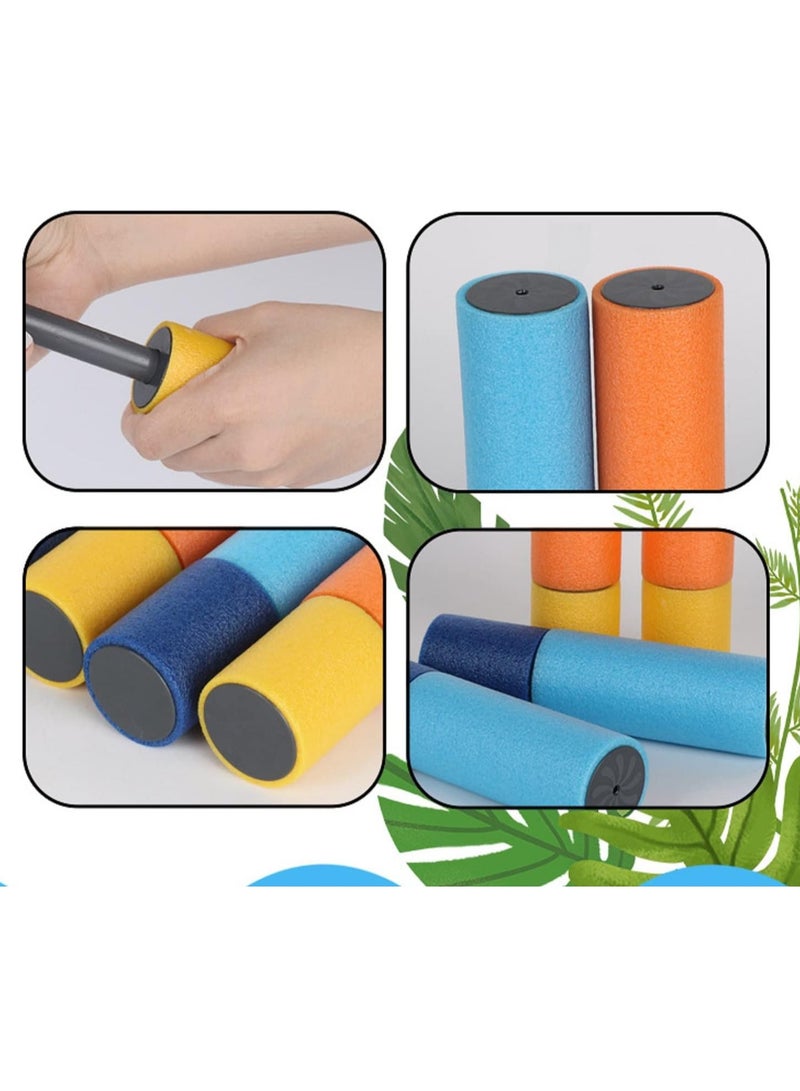 Water Blaster Soaker Gun for Kids, 6 Pack Foam Water Squirt Guns Shooter Noodles Pump, Summer Pool Toys for Boys, Girls & Adults Swimming Party Games Outdoor Beach Yard Play Game Toy