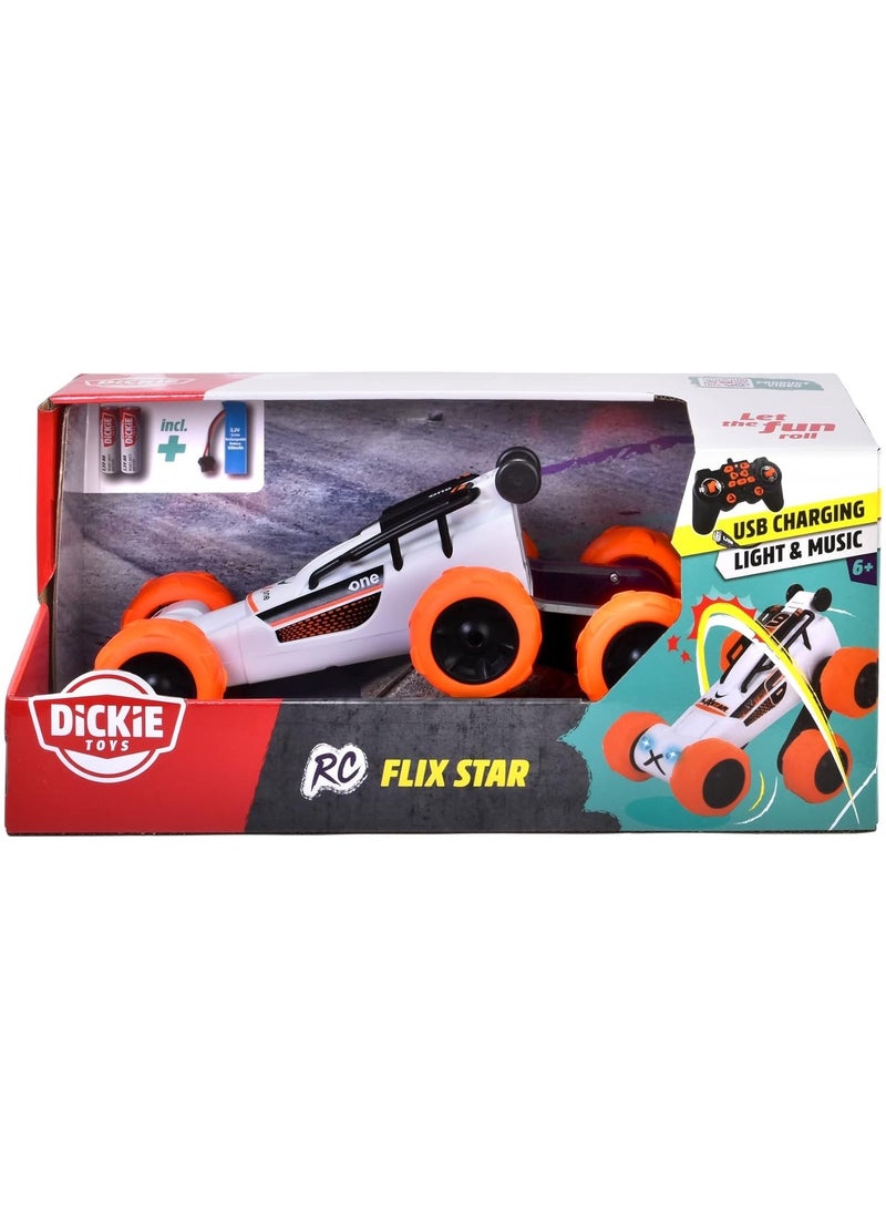 Flix Star Remote Controlled Car, White/Orange