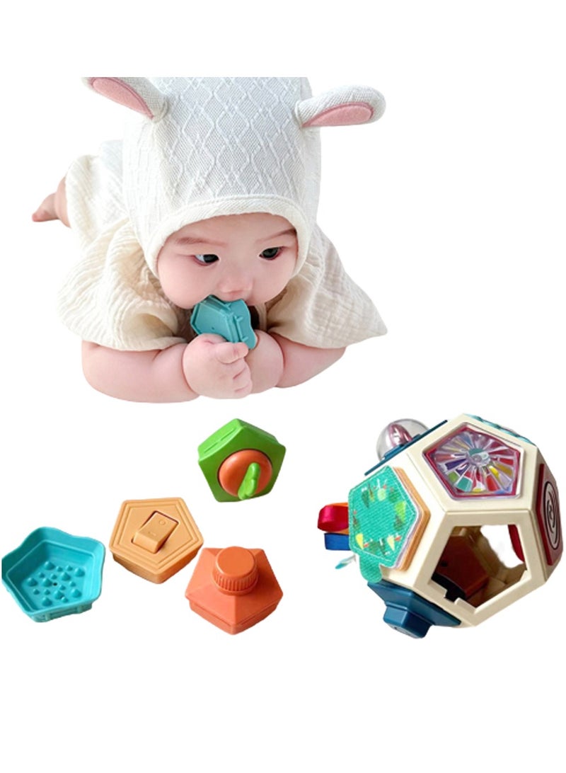 Busy Ball Sensory Toys, Baby Sensory Busy Board Travel Learning Toy for Toddlers, Montessori Educational Activity Cube, Baby Montessori Toys for Toddlers 1-3 Baby Toys Birthday Boys Girls Gift