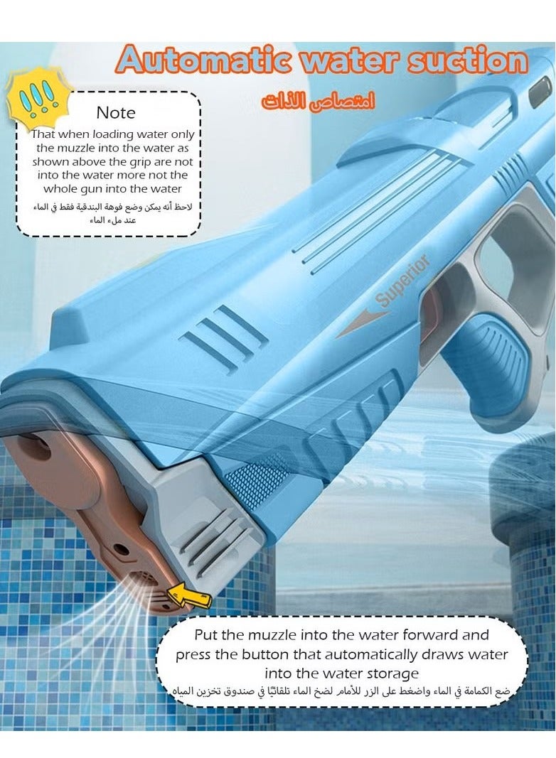 Water Gun Toy for Kids,Realistic Water Blasters Model That Absorbs Water Automatically,Water Battle Game Gun Toy