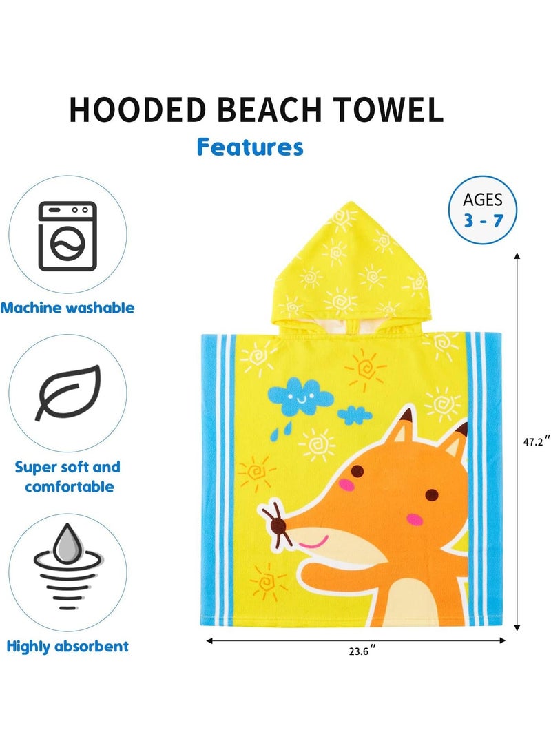 60*120cm Animal Cartoon Print Quick Drying Children's Cloak Bath Towel