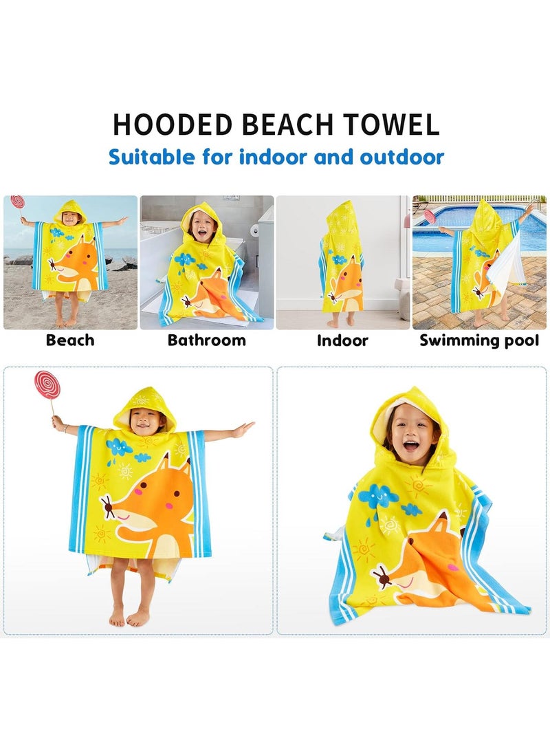 60*120cm Animal Cartoon Print Quick Drying Children's Cloak Bath Towel