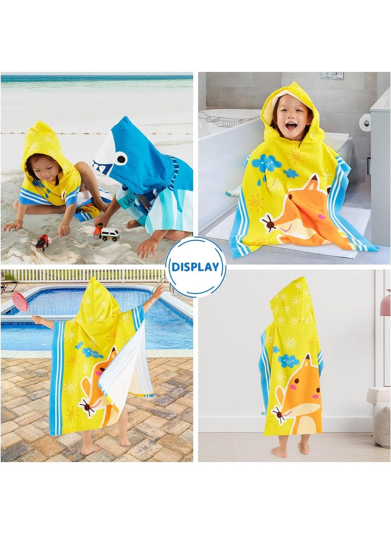 60*120cm Animal Cartoon Print Quick Drying Children's Cloak Bath Towel