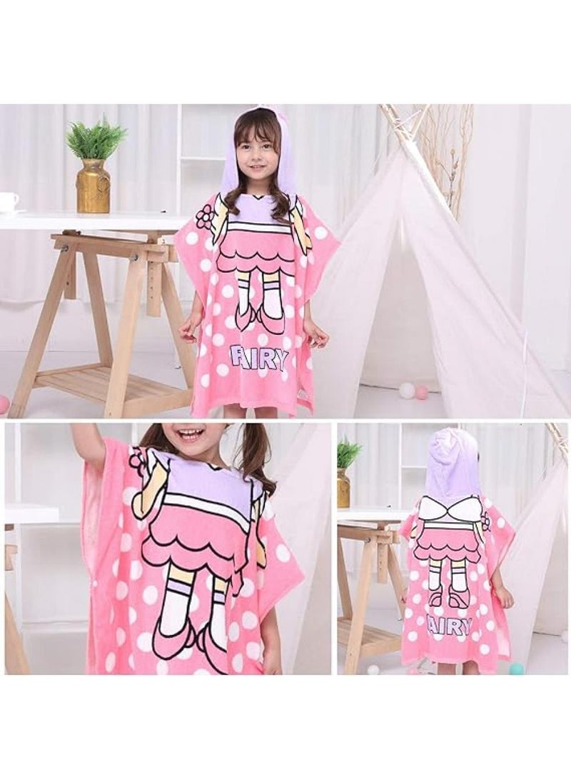 60*120cm Animal Cartoon Print Quick Drying Children's Cloak Bath Towel