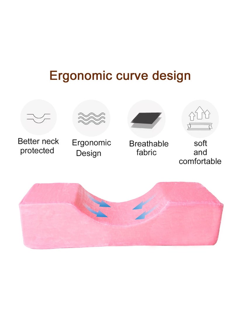 Eyelash Pillow for Lash Extensions, Luxurious Velvet Beauty Memory U-Shaped Sponge Pillow, Neck Pillows Suitable for Beauty Salon Grafting Salon to Provide Cervical Pillow Support Protection