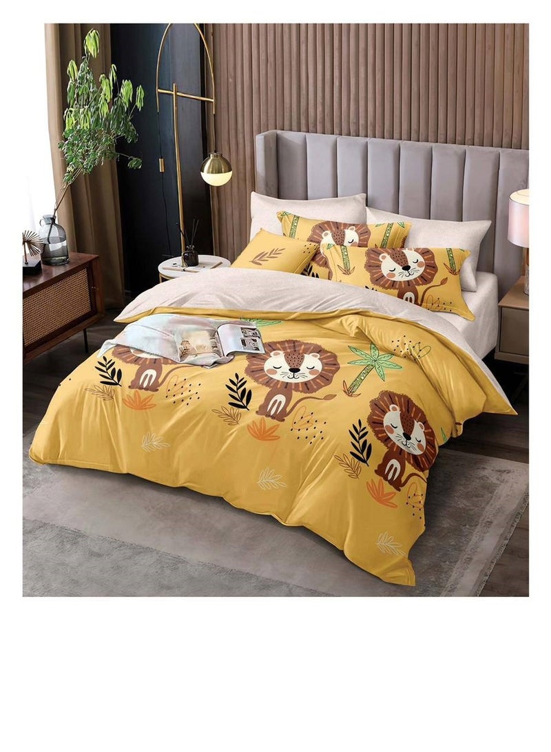 4 Pieces Set Cartoon Character Single Size Comforter Set 160 X 210 Cm Fitted Sheets Size 120 X 200cm