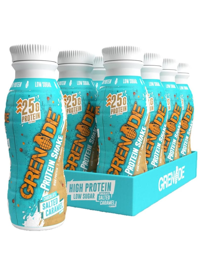 Grenade Carb Killa High Protein Shake Bottles High Protein Shake No Added Sugar Lactose Free Over 25g of Protein Chocolate Salted Caramel  8 x 330ml