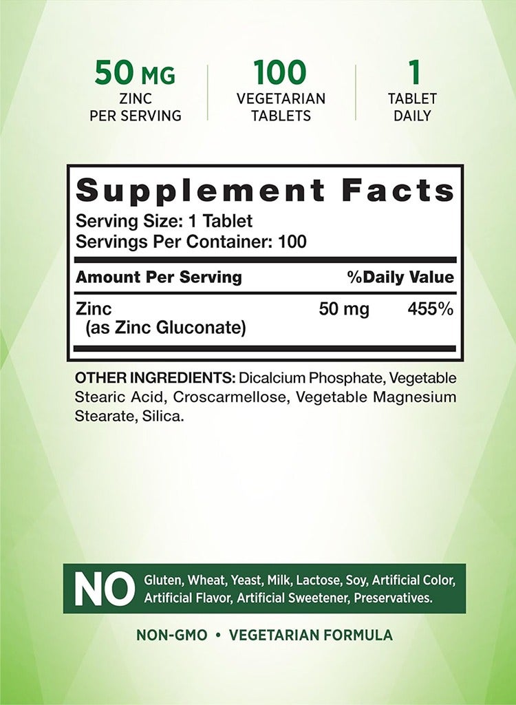 Nature’s Truth - Zinc 50mg, 100 Count