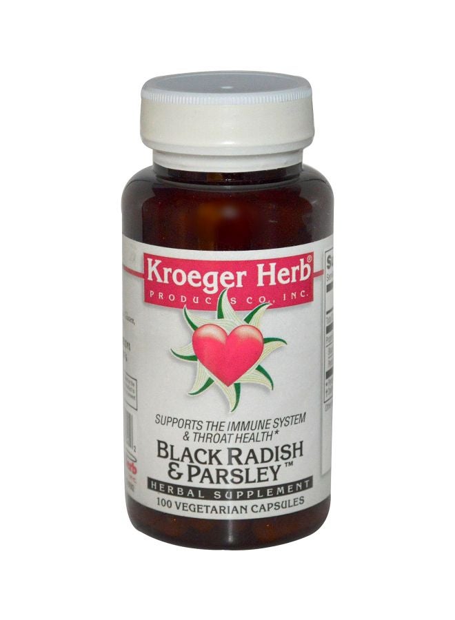 Black Radish And Parsley Herbal Supplement - 100 Vegetarian Capsules