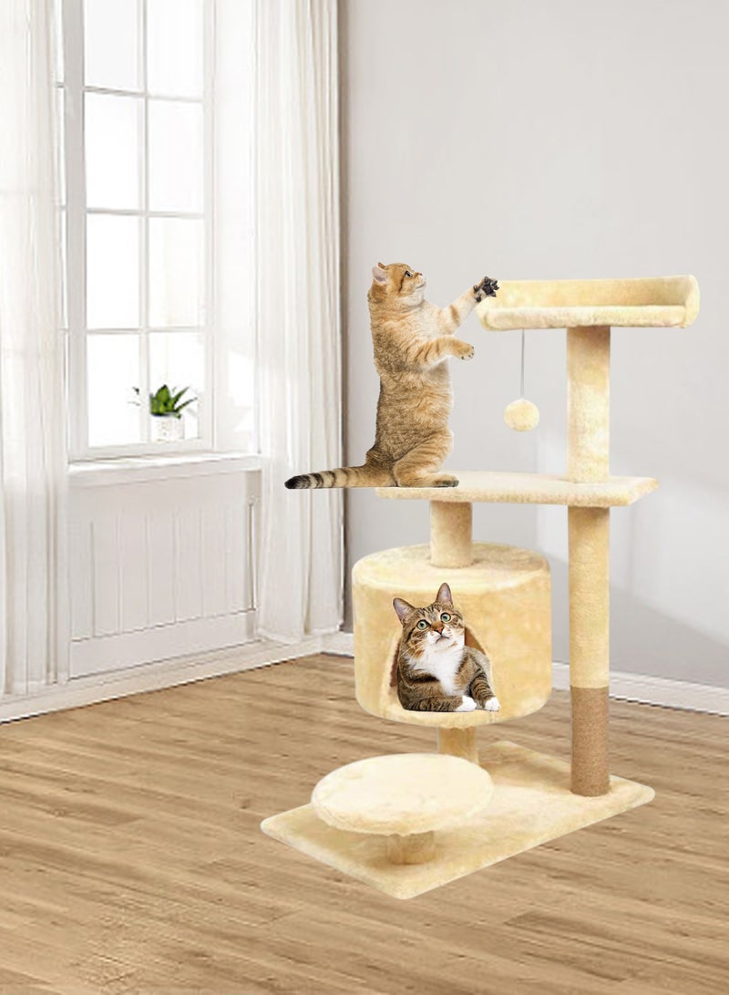 Multi-layer Cat Climbing Frame Cat Tree Kitten Tower Cat Toys Cat Tower Cat Scratch Covered with Sisal Furniture for Kittens Center Condo Pet Supplies Cat House