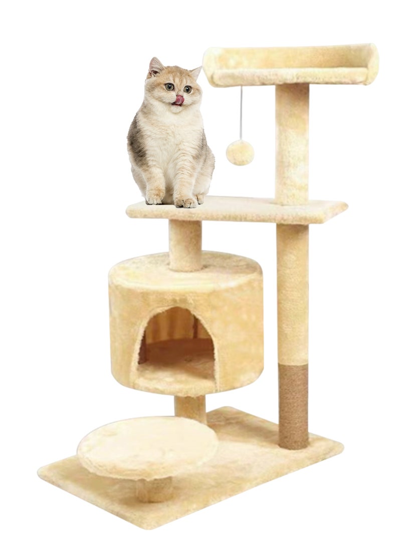 Multi-layer Cat Climbing Frame Cat Tree Kitten Tower Cat Toys Cat Tower Cat Scratch Covered with Sisal Furniture for Kittens Center Condo Pet Supplies Cat House