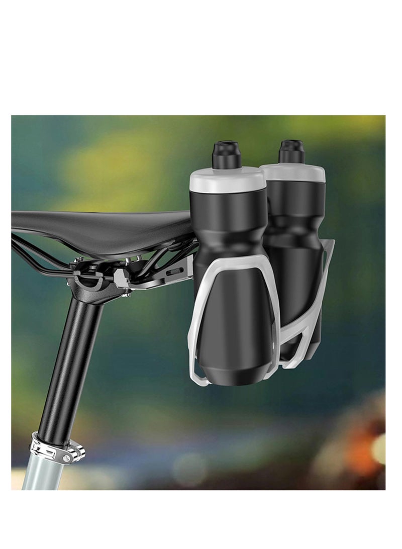 Bicycle Water Bottle Cage Holder, Behind Seat Water Bottle Cage Mount, Sports Bike Water Bottle Holder, Bike Water Bottle Cages, Under Saddle Bottle Holder for Travel and Daily Life