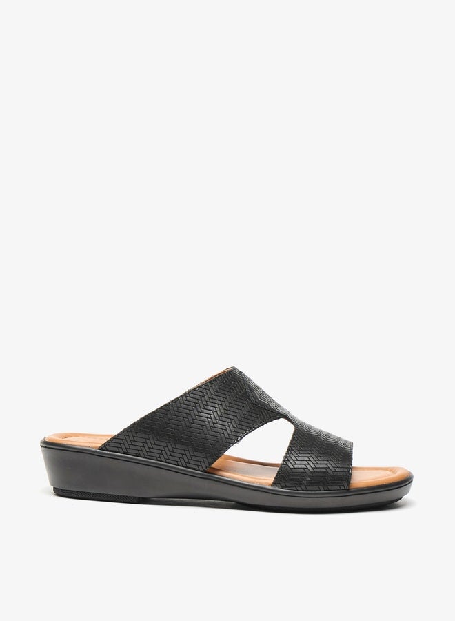 Mens Textured Slip-On Arabic Sandals