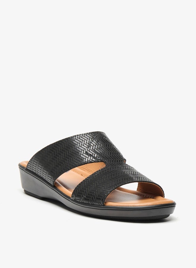 Mens Textured Slip-On Arabic Sandals