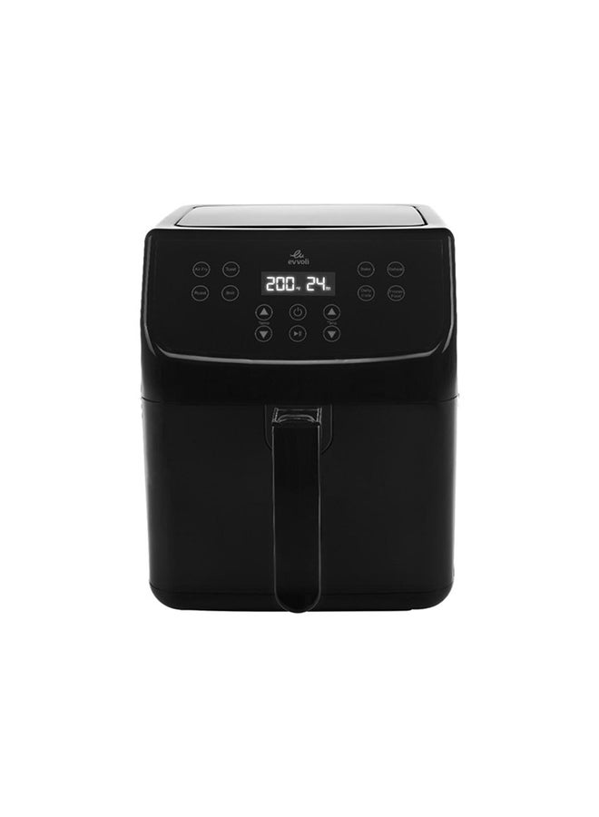 Digital Air Fryer LED Digital Touch Screen Timer and Temperature Control 8 Preset Programs 5.5 L 1700 W EVKA-AF5508B Black