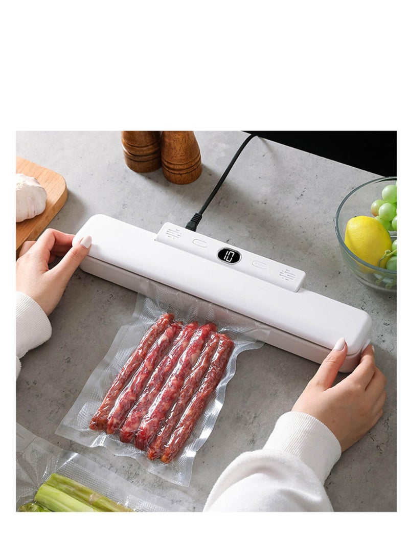 Kitchen Vacuum Sealer Machine, Food Vacuum Sealer, Food Protector Machine, Automatic Packing Vacuum Device for Food Preservation and Save, Sealing Packing System for Fresh Food and Storage