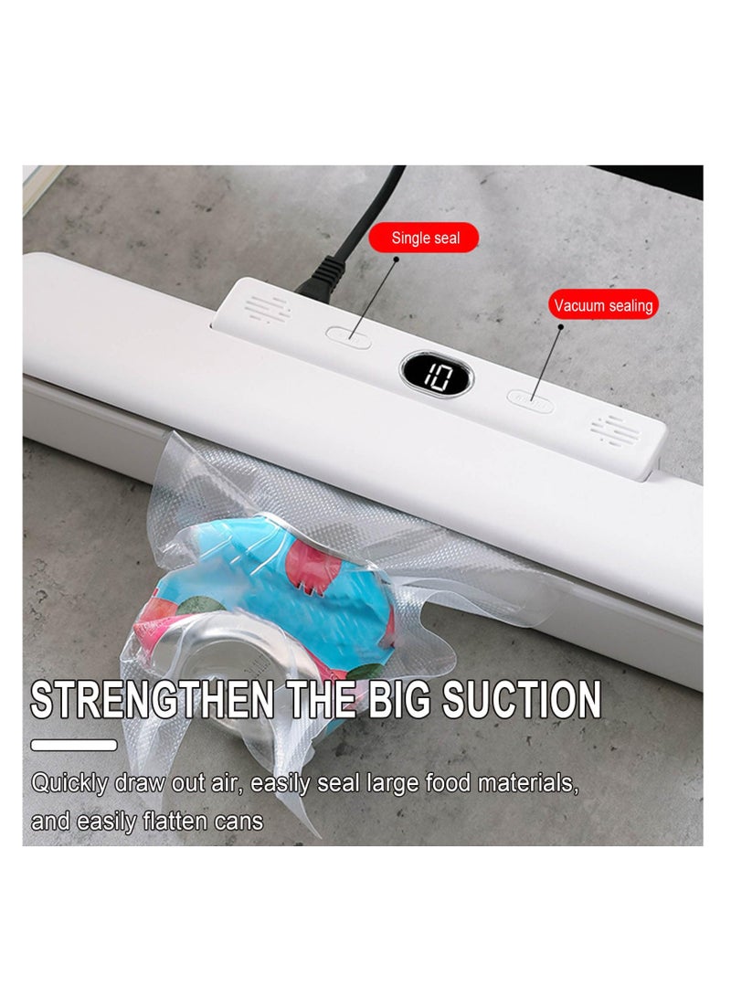 Kitchen Vacuum Sealer Machine, Food Vacuum Sealer, Food Protector Machine, Automatic Packing Vacuum Device for Food Preservation and Save, Sealing Packing System for Fresh Food and Storage