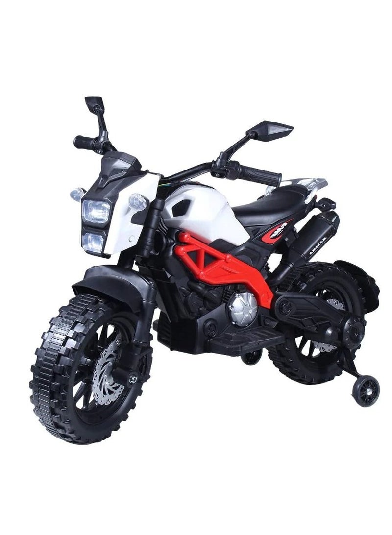 KTM Model Kids Style Ride on Bike - White & Red