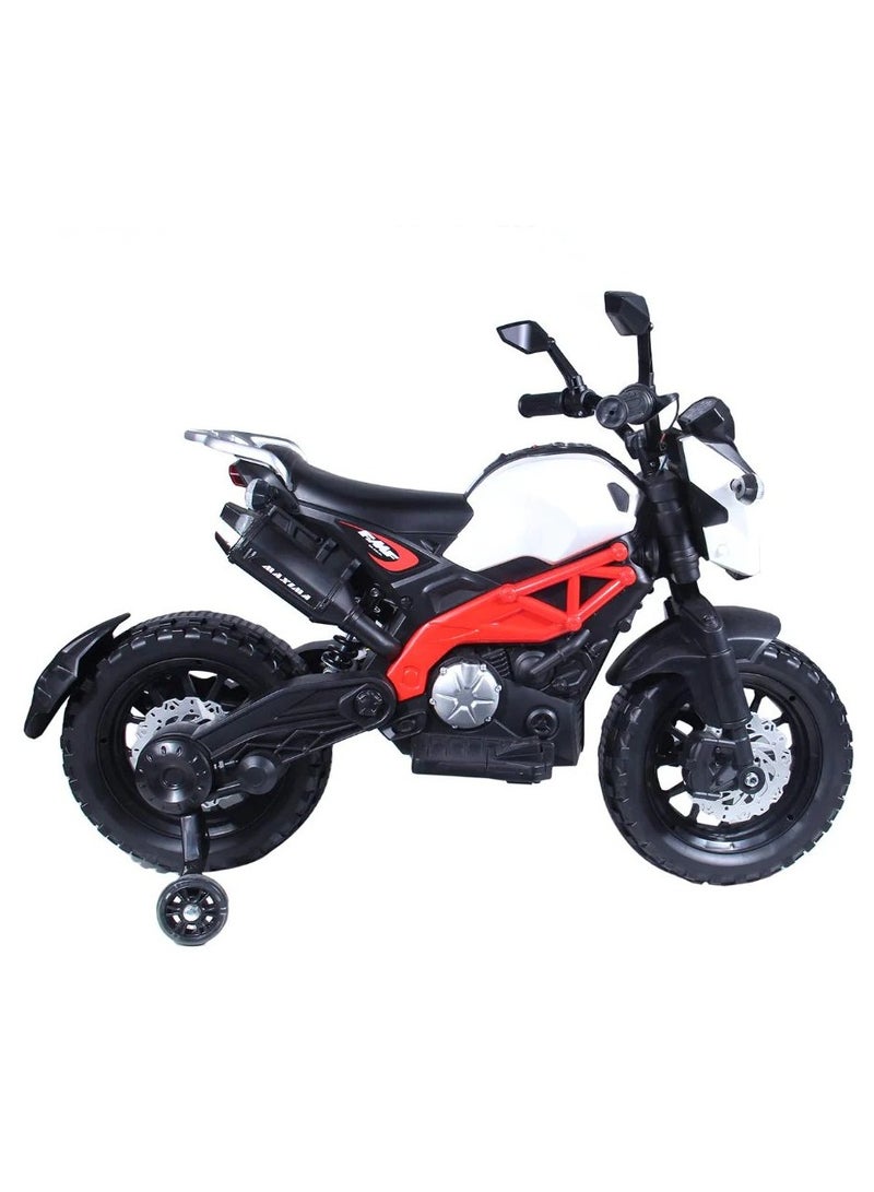 KTM Model Kids Style Ride on Bike - White & Red