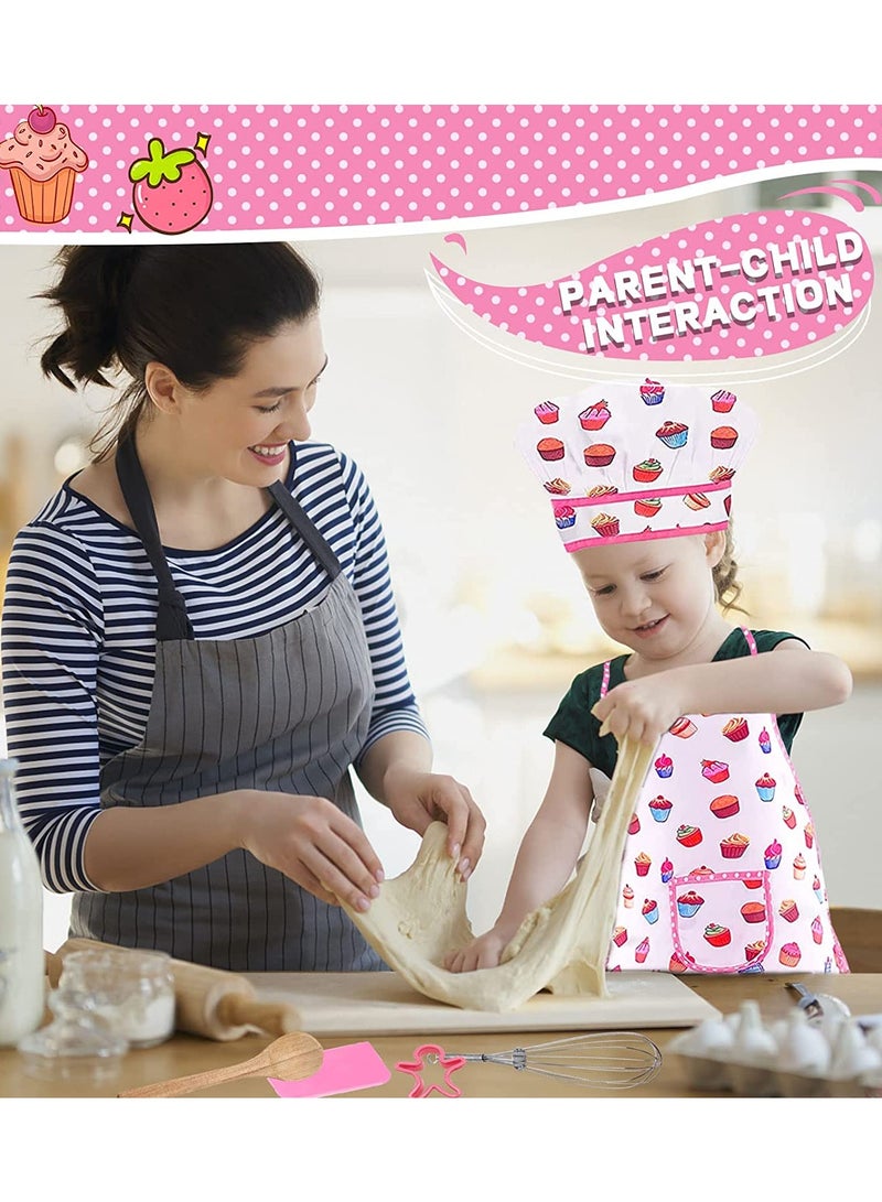 Baking Set for Kids 17Pcs Kitchens Accessories Toys Cooking Supplies Girls Boys Cooking Playset with Utensils Children Kitchen Utensils for Child Chefs