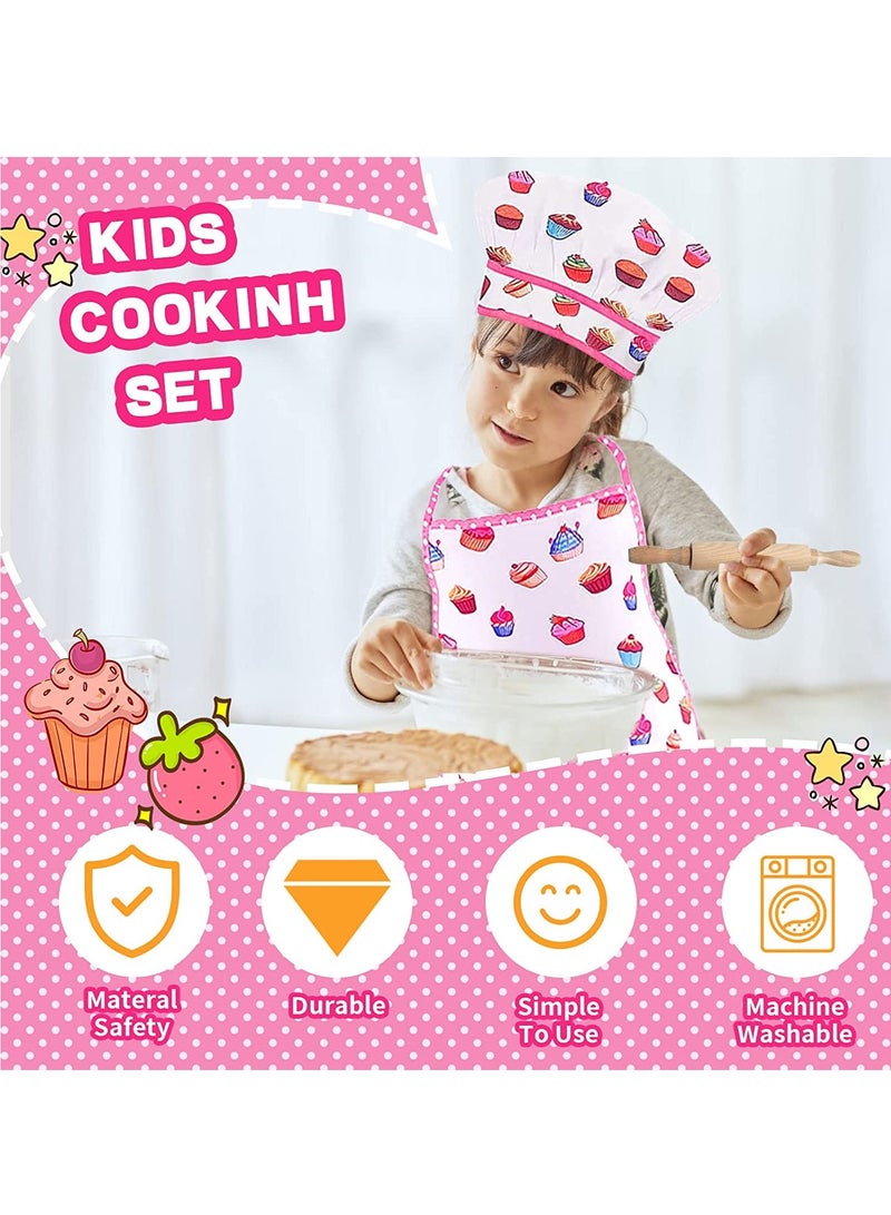 Baking Set for Kids 17Pcs Kitchens Accessories Toys Cooking Supplies Girls Boys Cooking Playset with Utensils Children Kitchen Utensils for Child Chefs