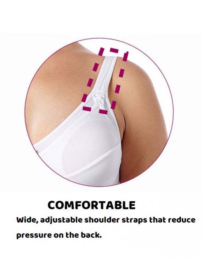 Microfibre Nursing Bra 6D, White