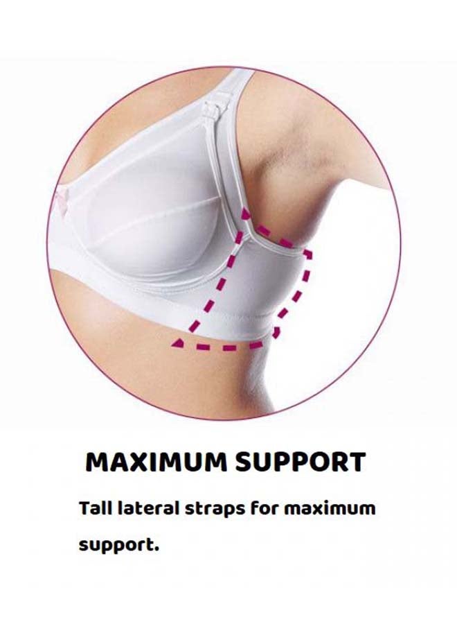 Microfibre Nursing Bra 6D, White