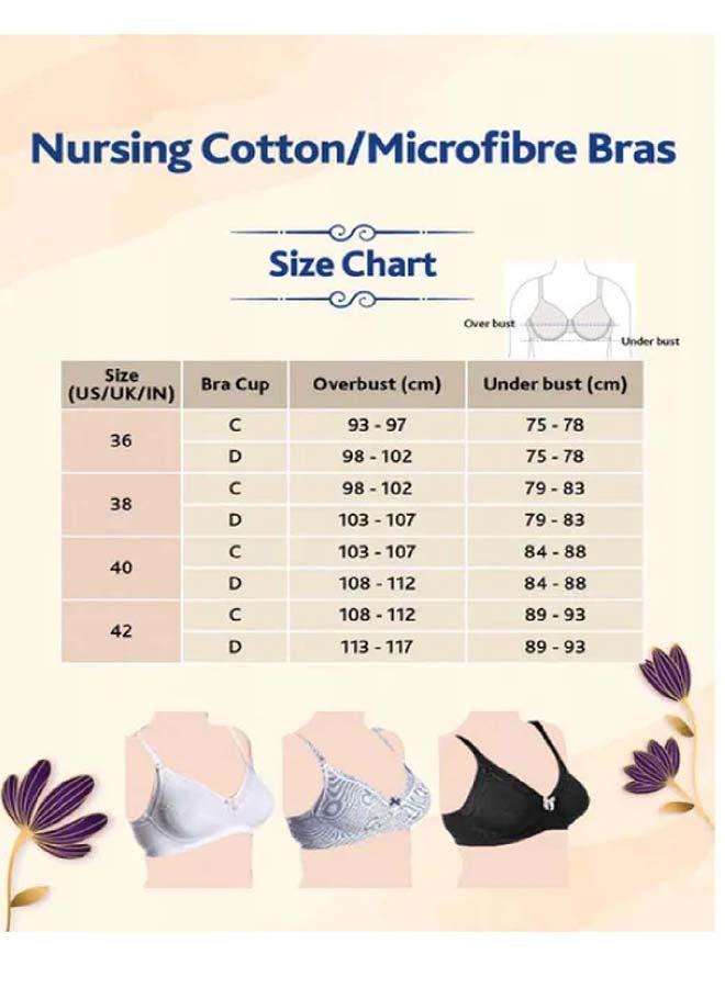 Microfibre Nursing Bra 6D, White