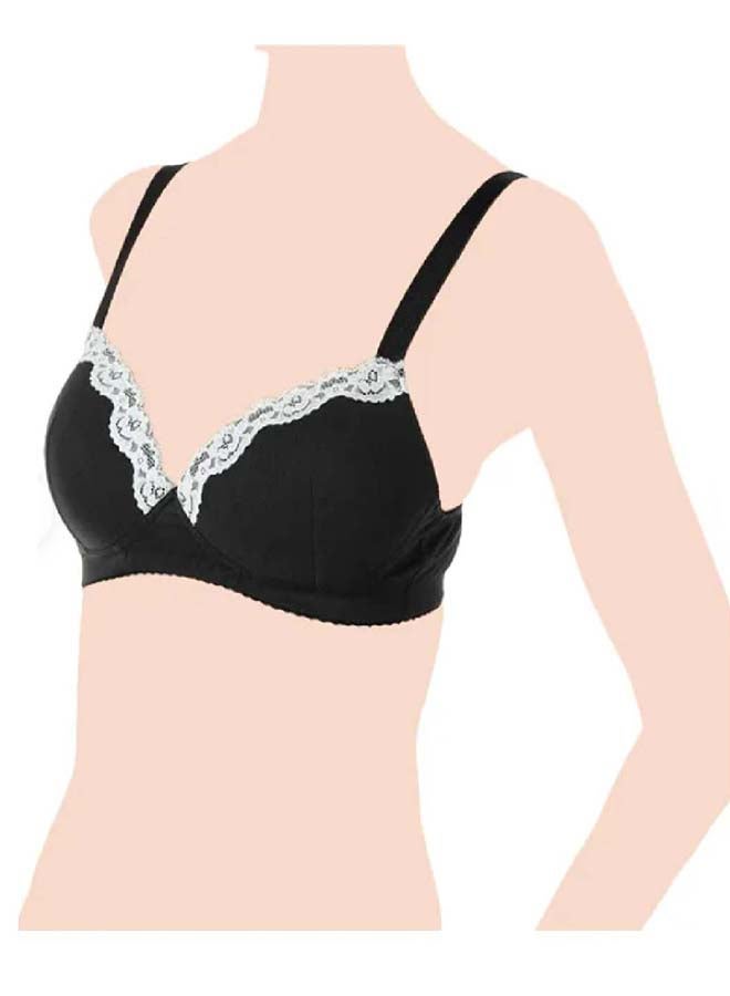 Cotton Stretch Maternity Bra 4C, Black