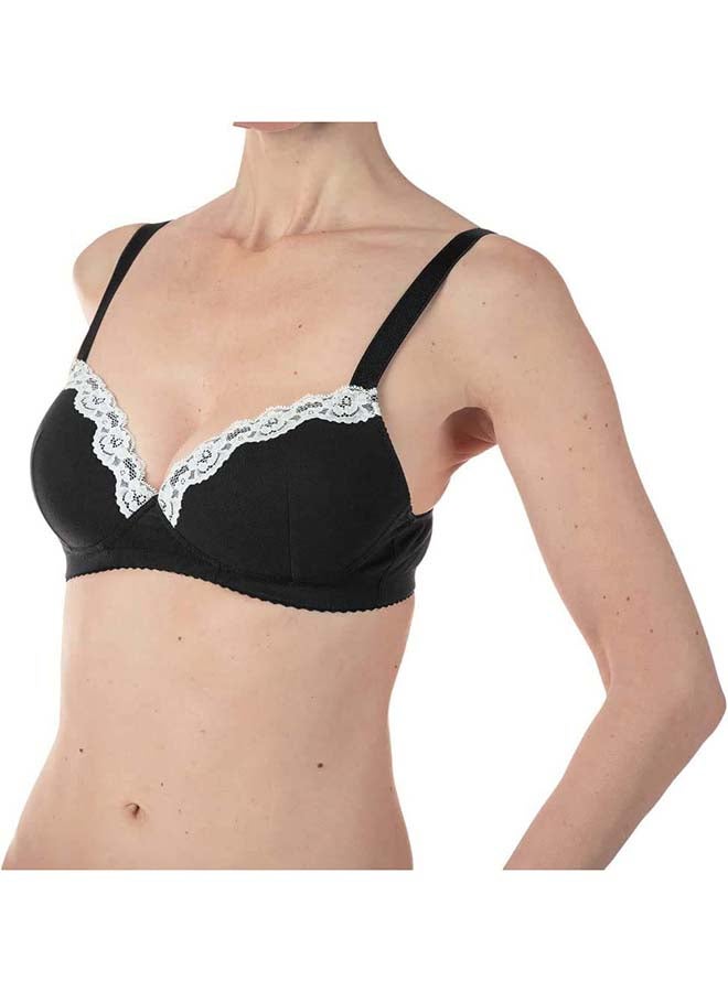 Cotton Stretch Maternity Bra 4C, Black