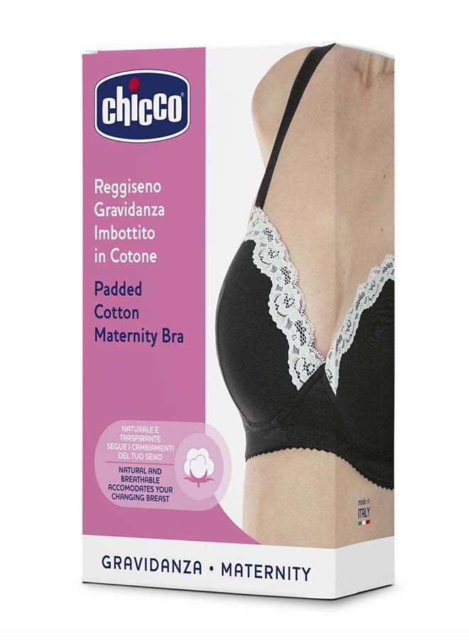 Cotton Stretch Maternity Bra 4C, Black