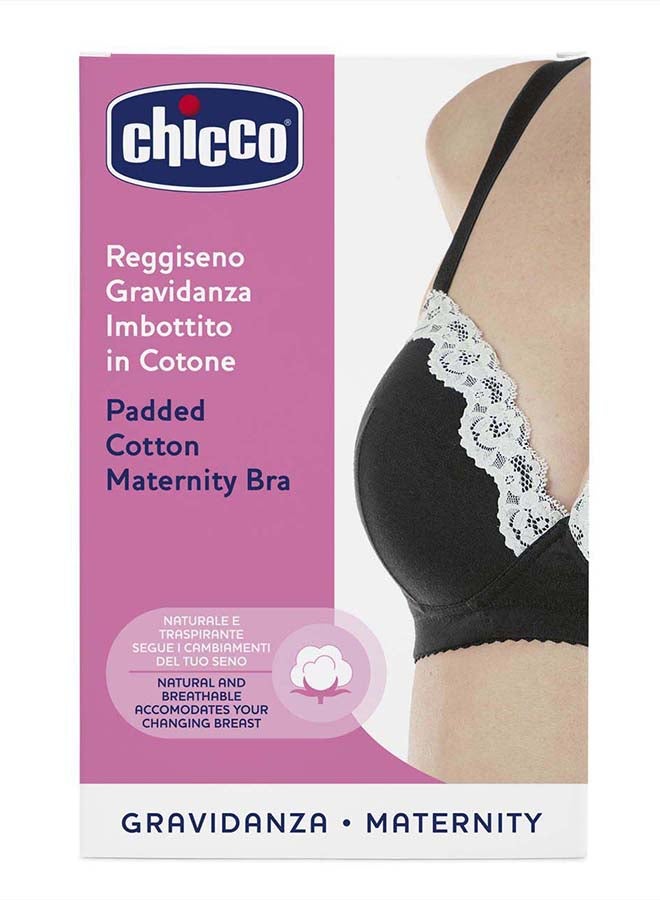 Cotton Stretch Maternity Bra 4C, Black