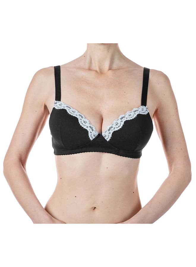 Cotton Stretch Maternity Bra 4C, Black