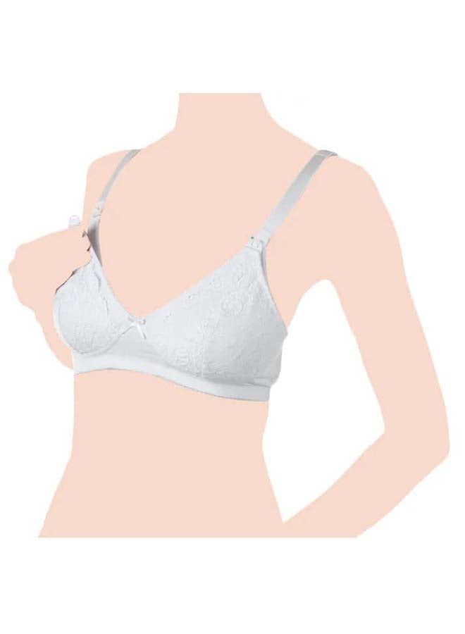 Cotton Stretch Nursing Bra 5D, White