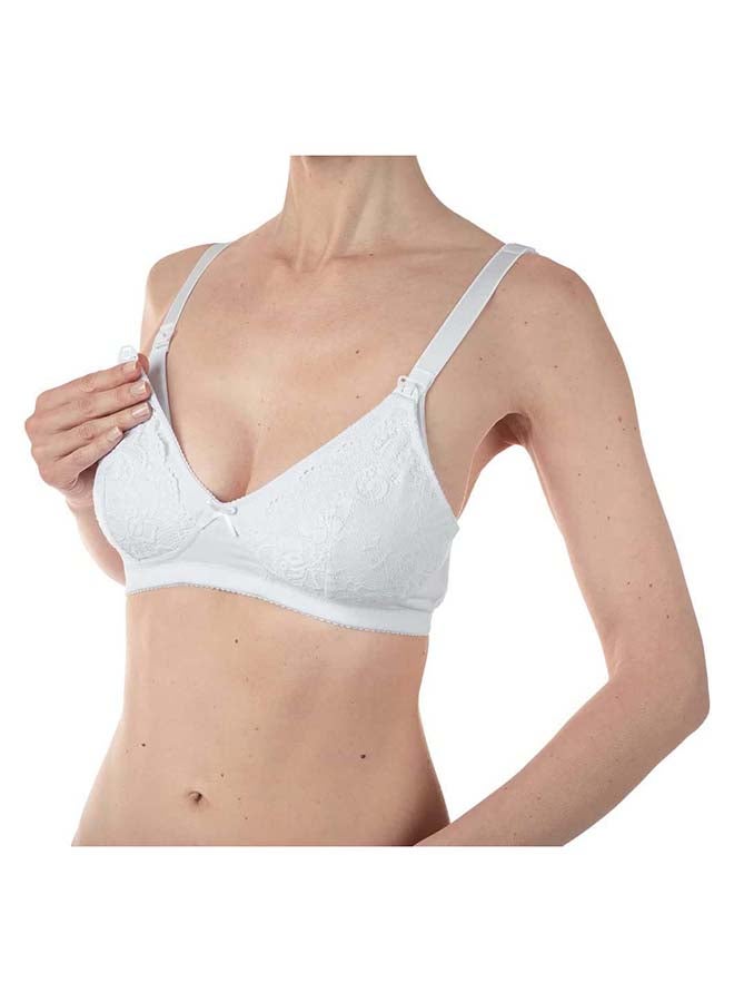 Cotton Stretch Nursing Bra 5D, White