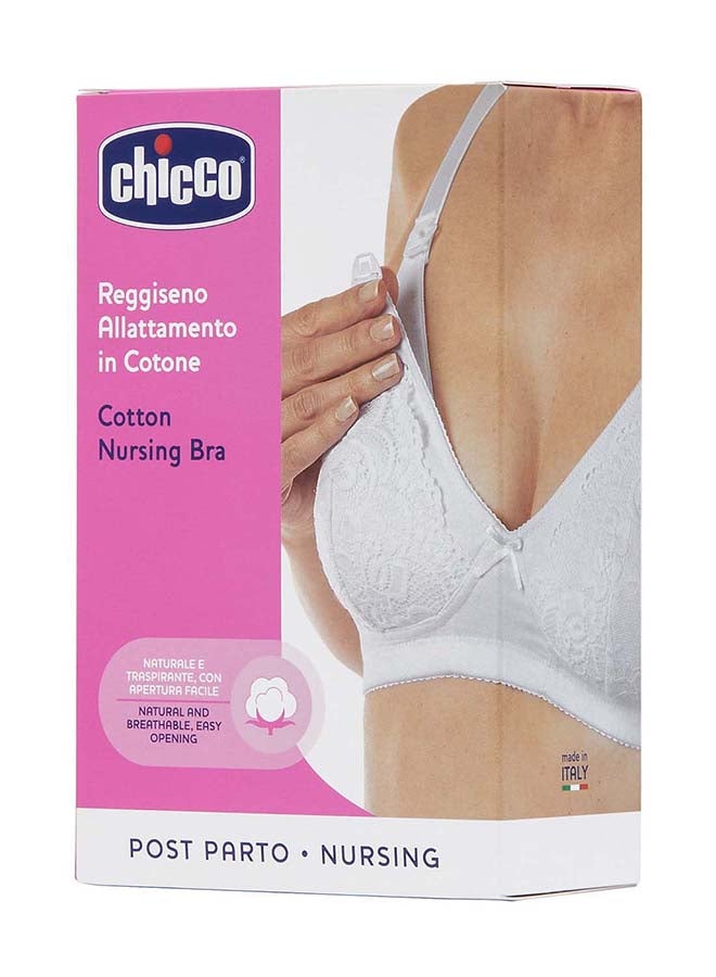 Cotton Stretch Nursing Bra 5D, White