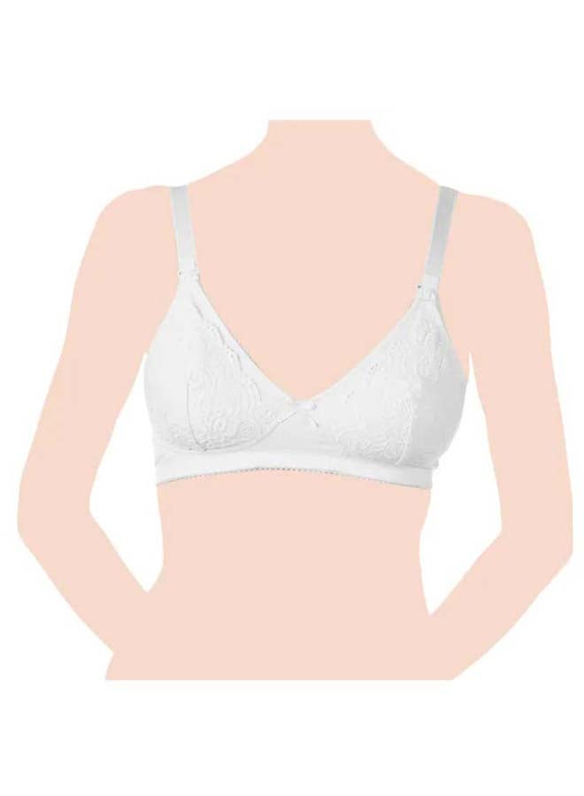 Cotton Stretch Nursing Bra 5D, White