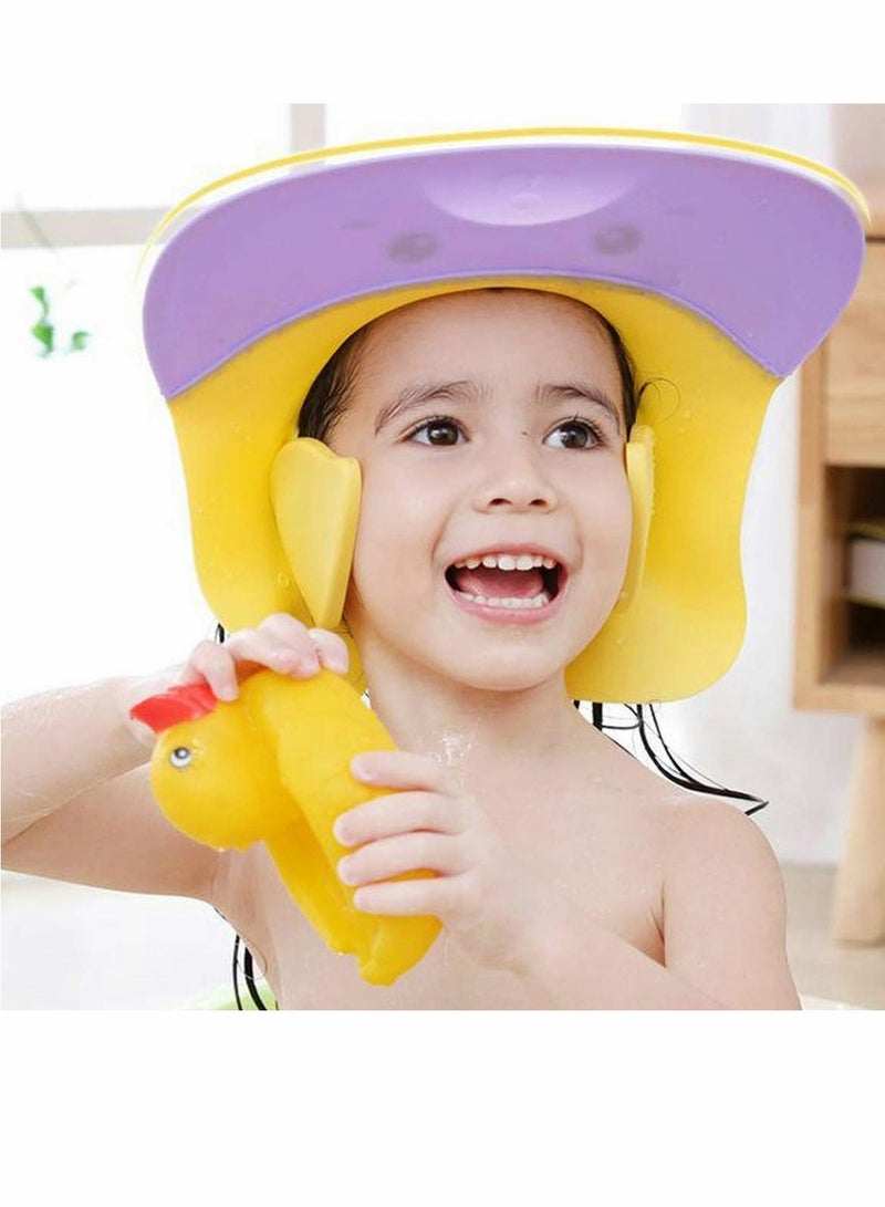 Baby Shower Hat Kids Shampoo Hat Dolphins Pattern Waterproof Bathing Hat Adjustable Kids Shower Cap Protective Ear Cap Bathing Protector Brand and New for Baby Toddler Kids Children