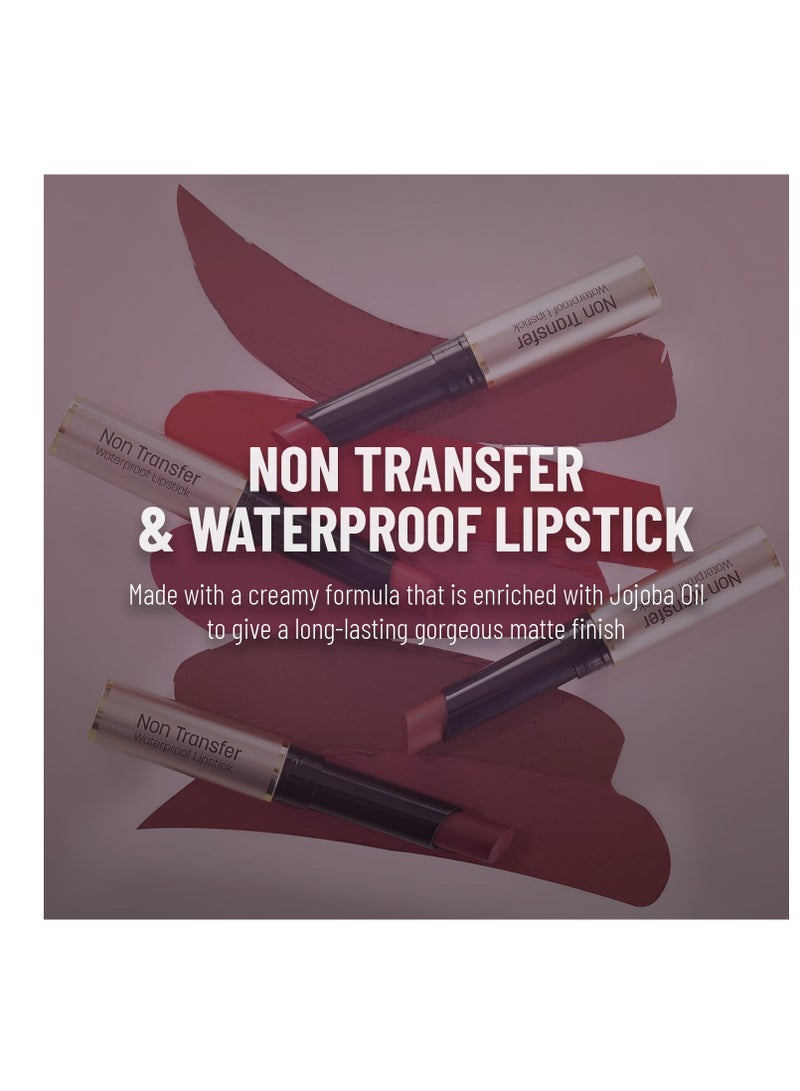 Swiss Beauty Non Transfer Waterproof Lipstick with Jojoba Seed Oil  Matte Finish  Long Lasting Highly Pigmented  Shade Cupid Pink 3gm